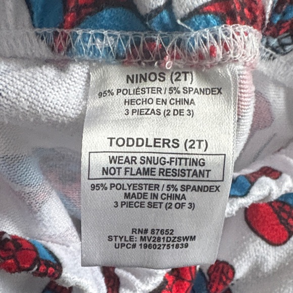 Spider-Man 3-Pc Pajama Set for Toddlers - Picture 6 of 7